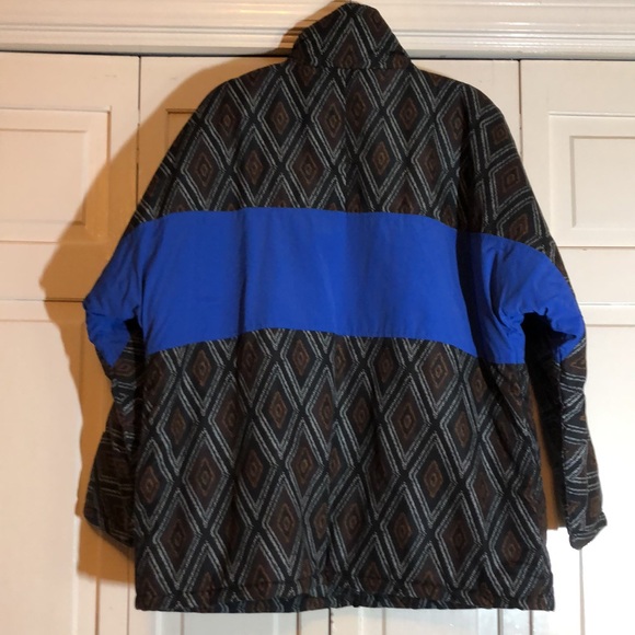 Zara Man Coat Diamond Color Block Pattern SZ M - Picture 5 of 7